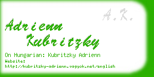 adrienn kubritzky business card